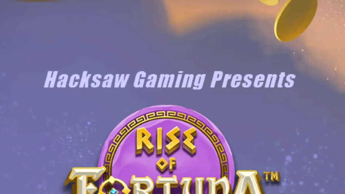Interface do jogo Rise of Fortuna com a deusa Fortuna e rodas de multiplicadores